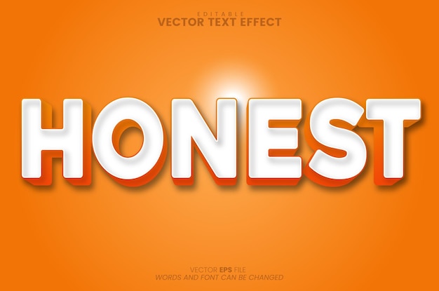 Honest text effect design