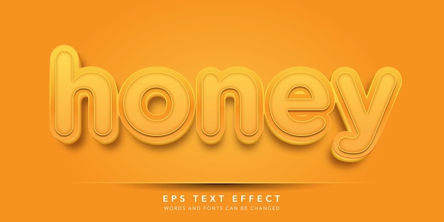 honey 3d editable text effect