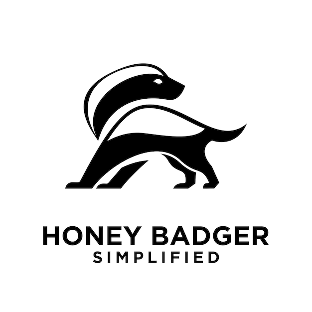 Honey Badger Logo icon Design Vector Image