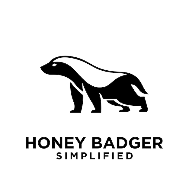 Honey Badger Logo icon Design Vector Image