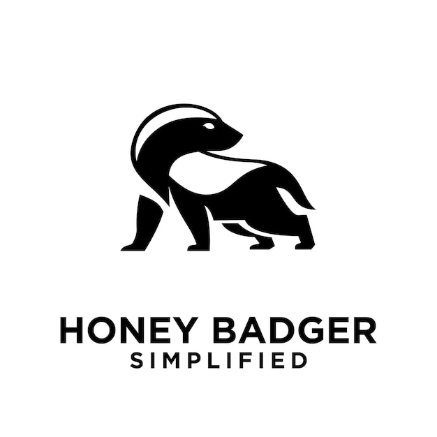 Honey Badger Logo icon Design Vector Image