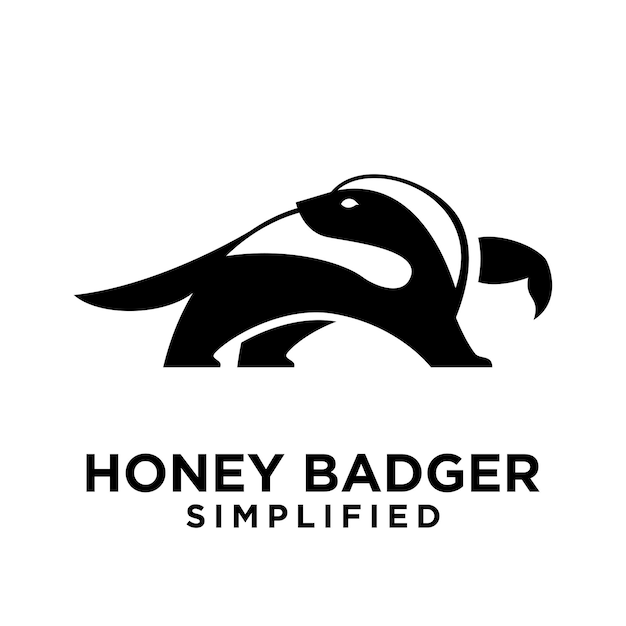 Vector honey badger logo icon design vector image