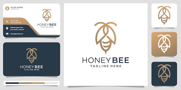 Honey bee logo and business card