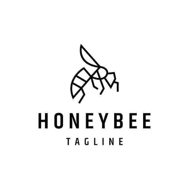 Honey bee logo design icon template