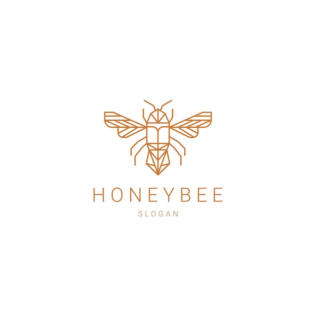 Honey Bee logo design icon template