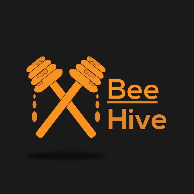 Honey bee logo design template