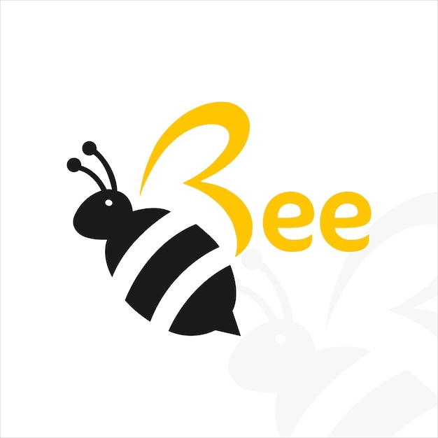 Honey Bee Logo Design with Custom letters