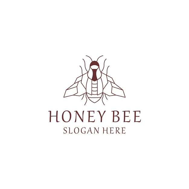 Honey bee logo icon vector image