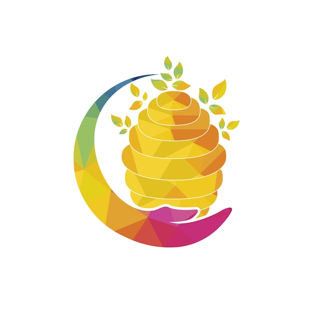 Honey care vector logo design concept