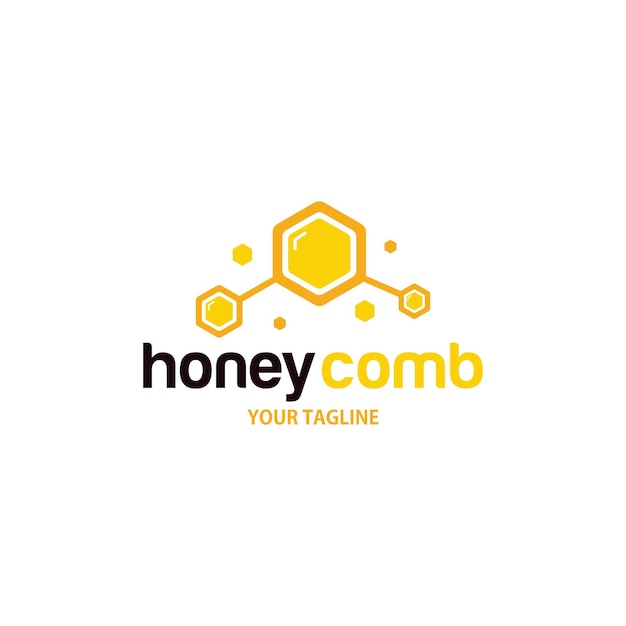 Honey comb logo design template