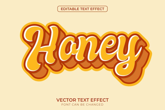 Honey editable Text effect