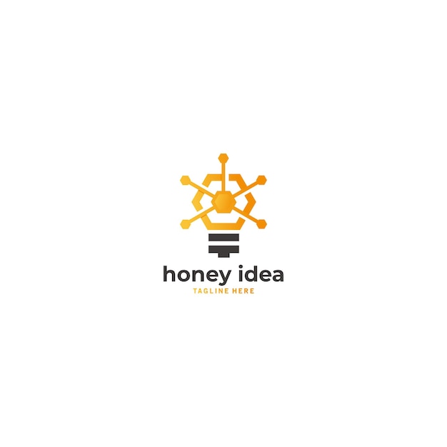 Honey idea logo icon vector isolated