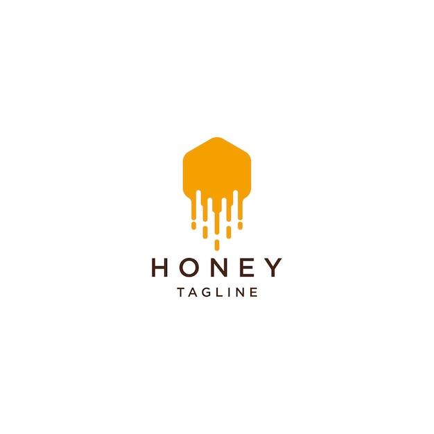 Honey Logo Icon Design Template Jar Fresh Bee Modern Vector