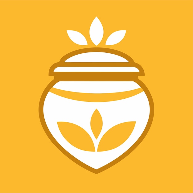 Vector honey pot logo design vector art and illustration