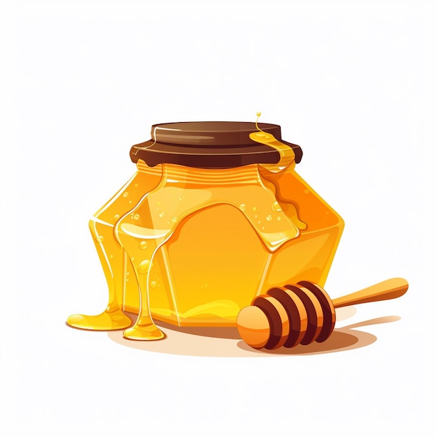 honey vector food bee organic healthy sweet illustration liquid honeycomb natural nature