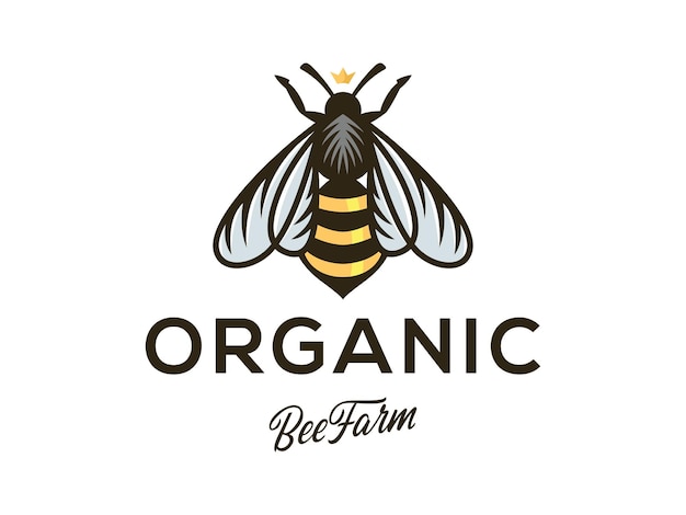 Honeybee Logo illustration best for label design Premium Vector