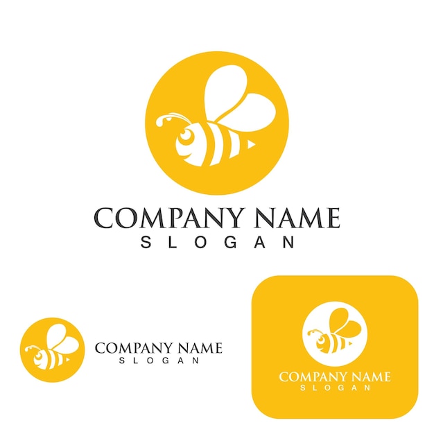 Honeycomb bee animal logo vector image