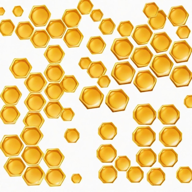 Honeycomb cartoon vector set White background isolated