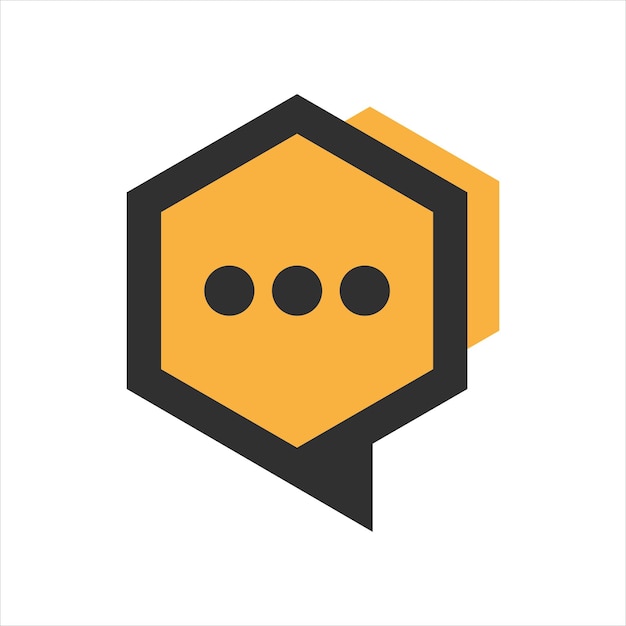 Honeycomb and chat logo design