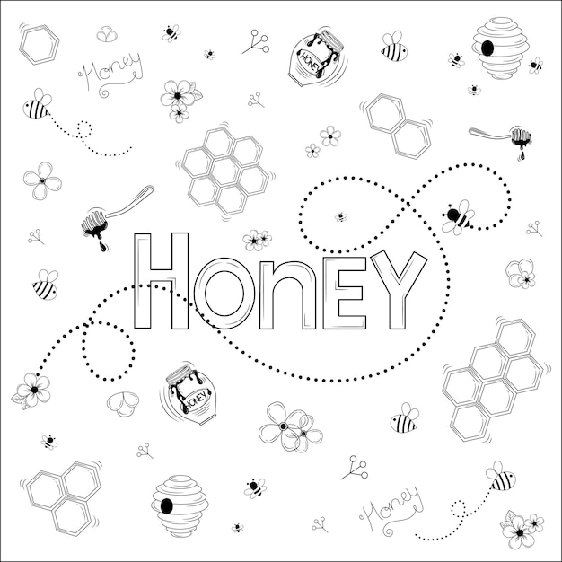 honeycomb doodle set