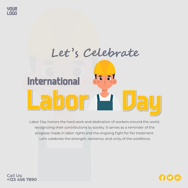 Honoring Labor Rights and Achievements Labor Day Post Design Vector EPS