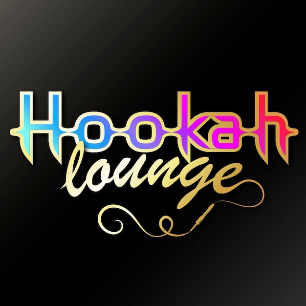 Hookah symbol relax golden design