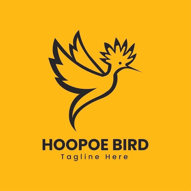 Hoope bird logo design template