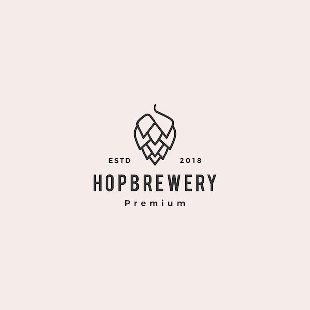 Hop brew brewery logo 