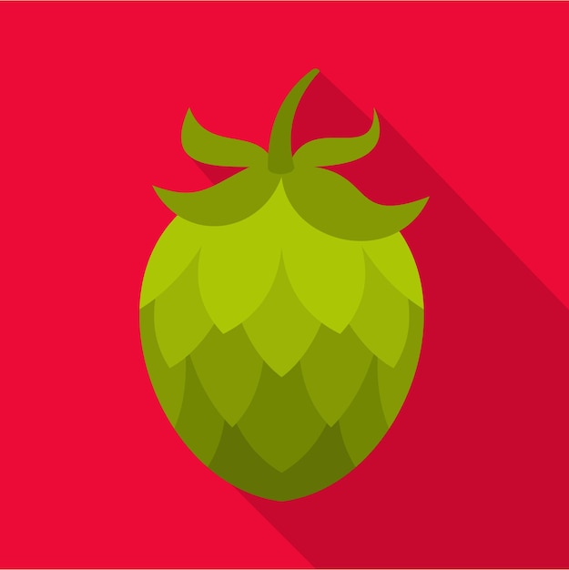 Hop icon Flat illustration of hop vector icon for web