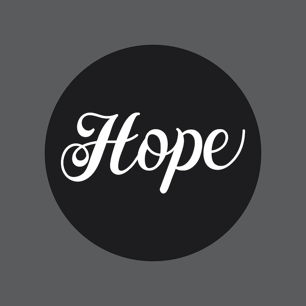 Hope handlettering typography