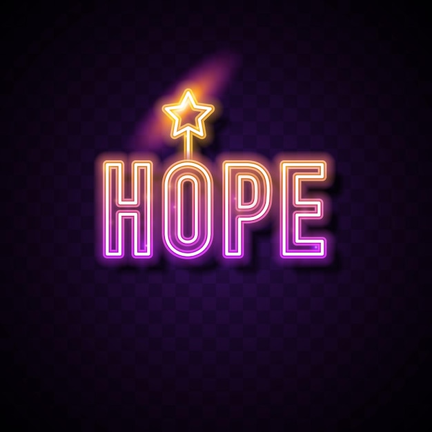 Hope neon sign