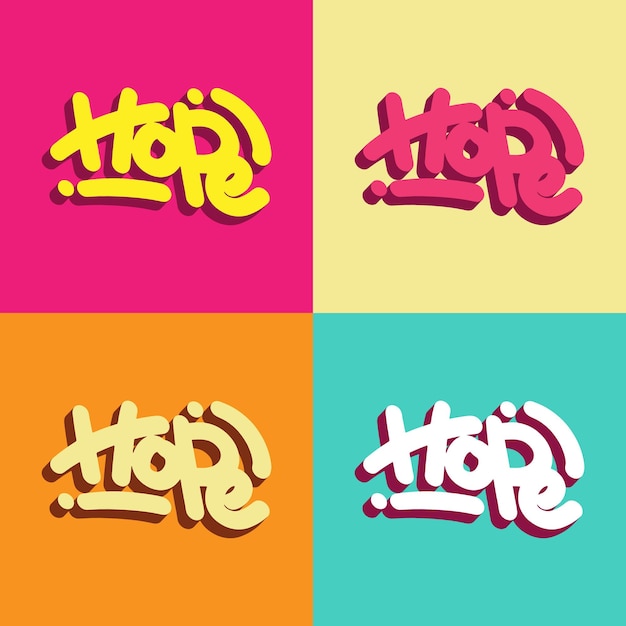 HOPE TEXT VECTOR TYPOGRAPY ART