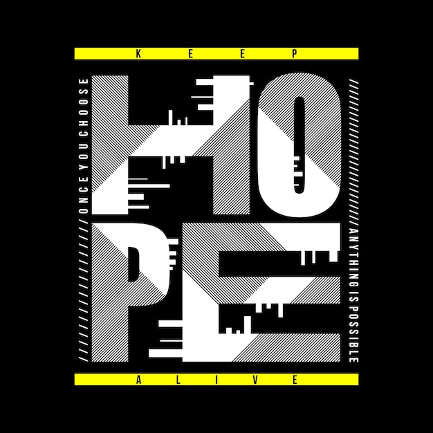 hope typography t shirt design