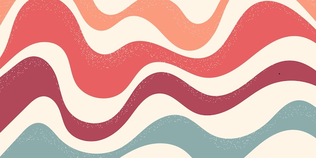 Horizontal abstract background with colorful wave pattern