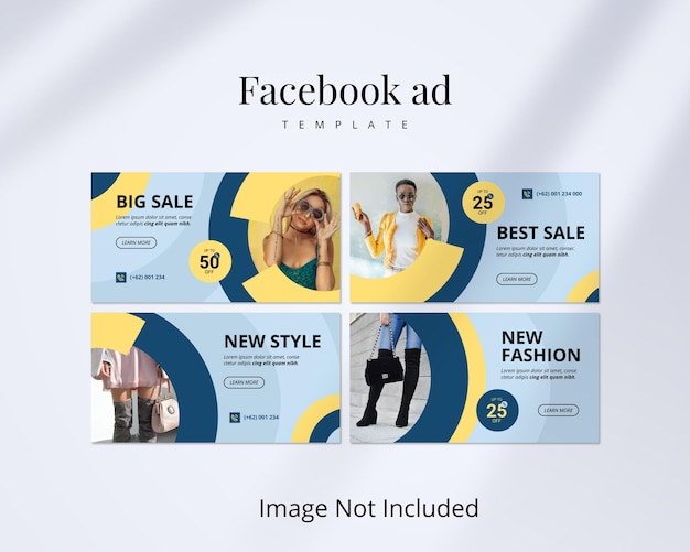 Horizontal banner facebook ad design