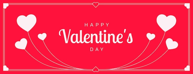 Horizontal banner with paper cut clouds. Place for text. Happy Valentine's day sale header