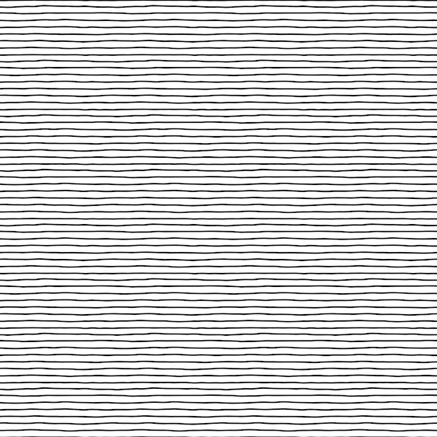 Horizontal curved lines seamless pattern hand drawing minimalistic background