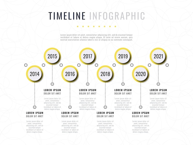 Horizontal infographic timeline template on a white background Modern business data visualization