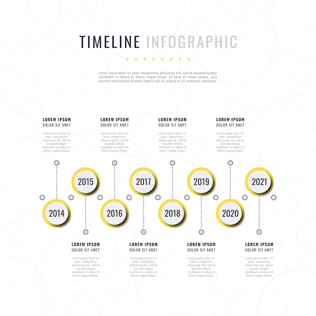 Horizontal infographic timeline template on a white background Modern business data visualization