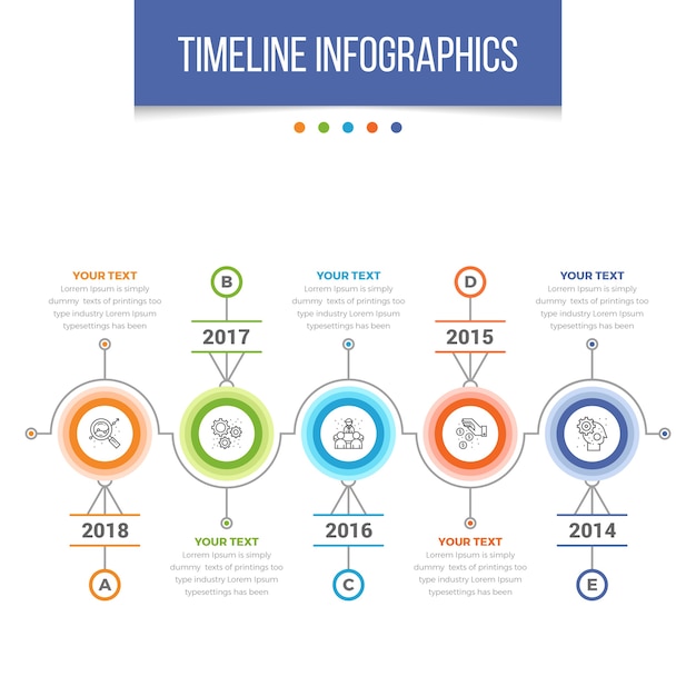 Horizontal Timeline Infographics