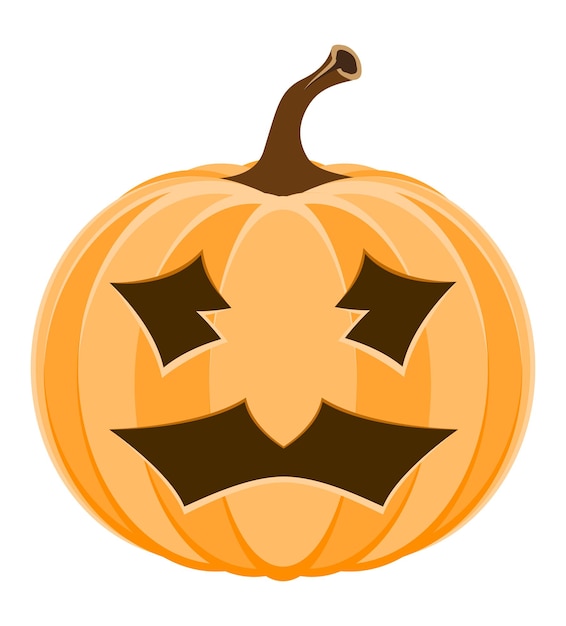 horrible pumpkin halloween stock vector illustration