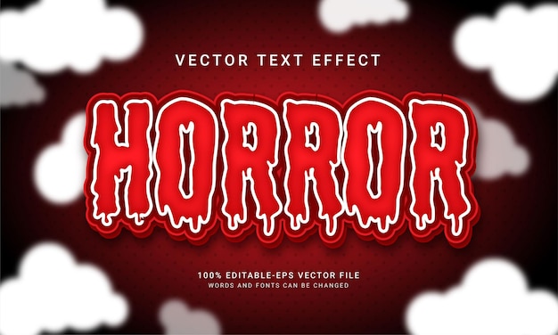 Horror 3d text style effect themed mystery