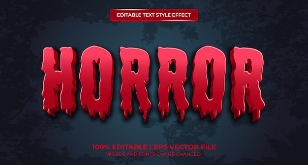 Horror editable text effect. Blood text style