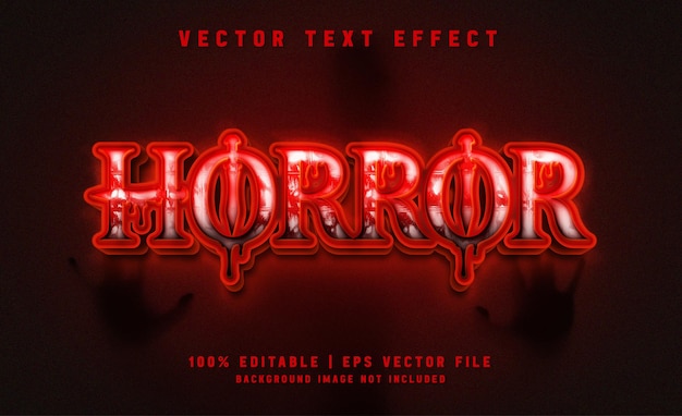 Horror editable text effect template