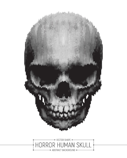 Horror Human Skull Vector Background