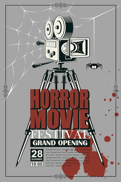 Vector horror movie poster