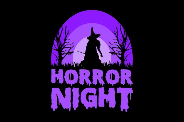 Horror night tshirt design