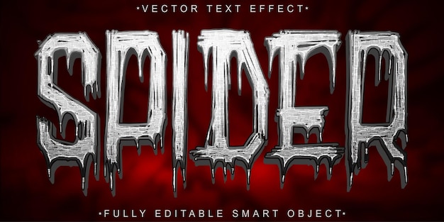 Horror Spider Vector Fully Editable Smart Object Text Effect