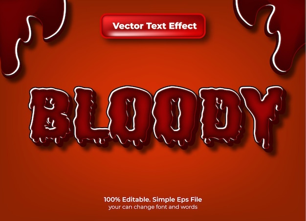 horror text effect 3d