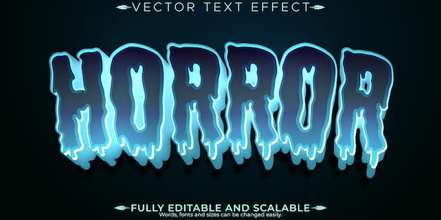 Horror text effect editable halloween and scary text style